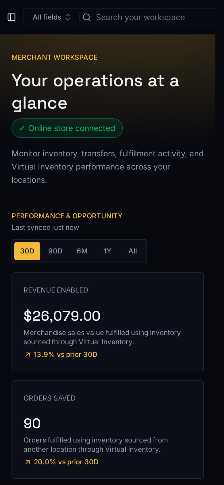 FC Collects partner dashboard on mobile with the same fictional figures